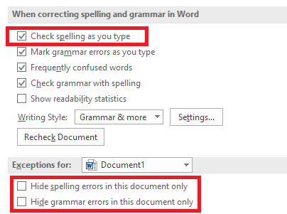 Jak kontrolovat pravopis a gramatiku v MS Word ms word check jako typ