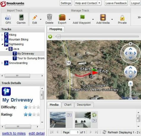 Exportujte a sdílejte svá GPS dobrodružství ve 3D s Drobečková navigace bcrumb6