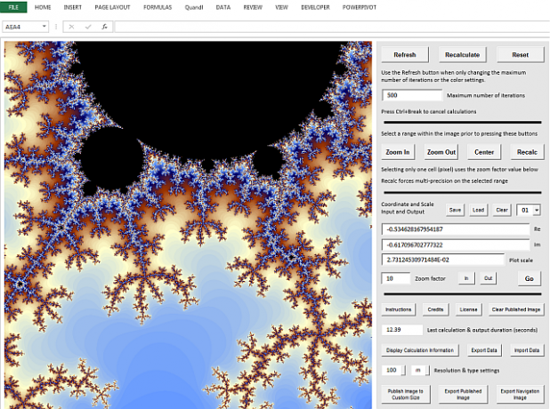 Fraqcel Microsoft Excel Fractal Generator