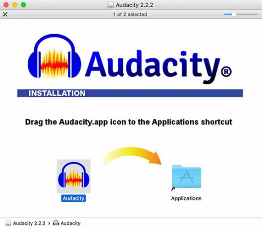 Instalace Audacity pro MacOS