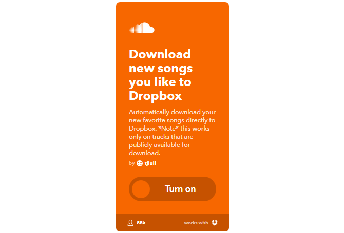 Průvodce Ultimate IFTTT: Používejte nejvýkonnější nástroj na webu jako profesionální 37IFTTT SoundcloudLikesToDropbox