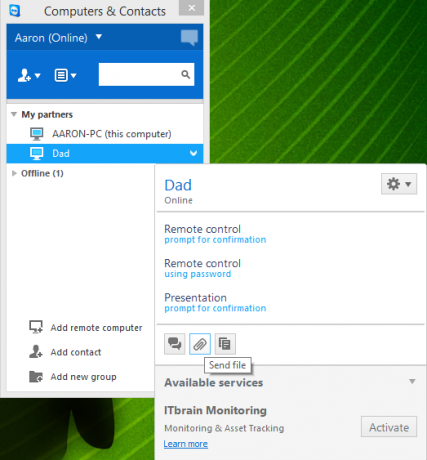 6 TeamViewer Odeslat soubor