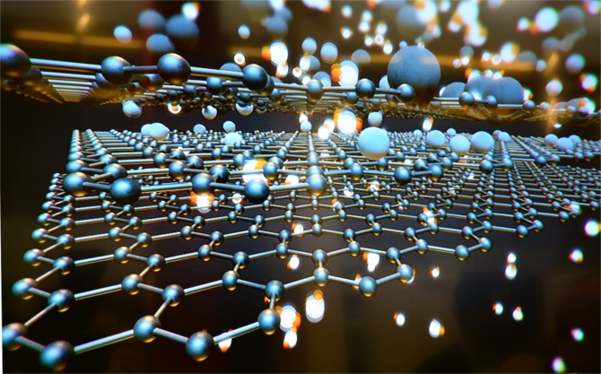 Grapheneova hexagonální struktura