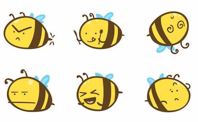 Balíček samolepek Buzz Bees iMessage