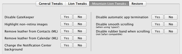 vyladit mac os x lion