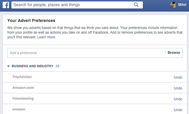 Facebook-inzerát-preference-zájmy-hlavní