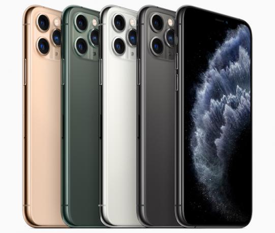 iPhone 11 Pro ve čtyřech dostupných barvách