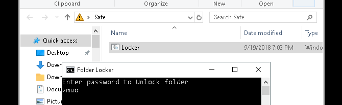 Jak heslem chránit složku v Windows Locker cmd rychlé odemknutí