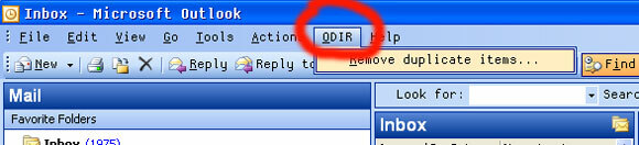 Jak mohu z aplikace Outlook odstranit duplicitní e-maily? odir1