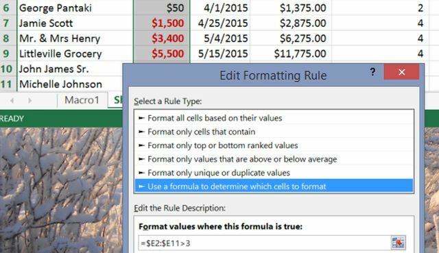Excel Podmíněné formátování
