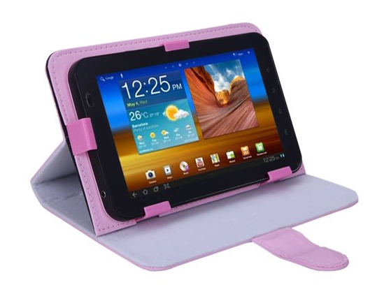 růžové univerzální pouzdro na tablet