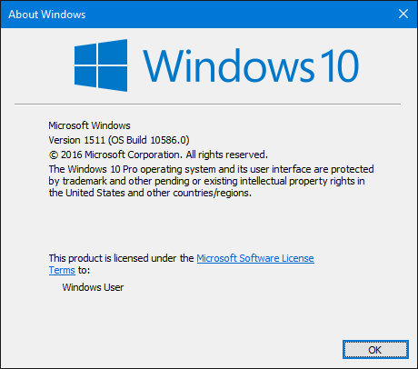 Windows 10 verze 1511