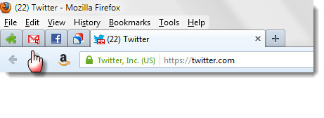 Sdělte počet nepřečtených e-mailů na první pohled pomocí odznaků pro kartu Odznak pro kartu Firefox03