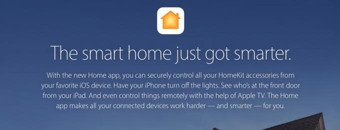 Promo webová stránka Apple HomeKit