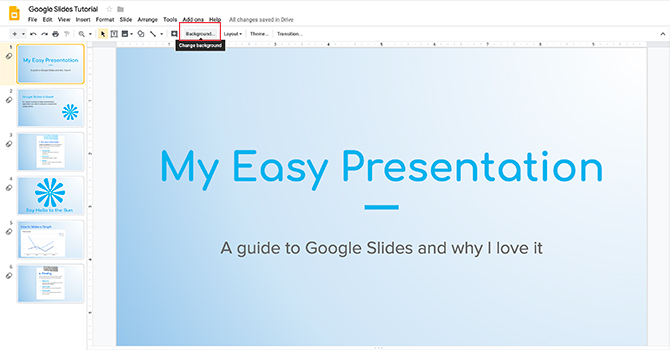 Vlastní přechody Google Slides Otevřete dokument