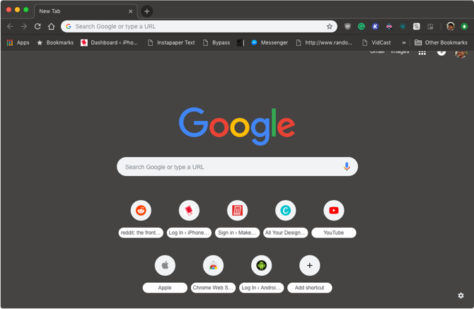 Chrome Mojave téma