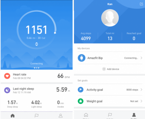 Xiaomi Huami Amazfit Bip Recenze: Nejlepší Fitness Tracker, který si můžete koupit za $ 100 mi kapela app huami amazfit bip 605x500