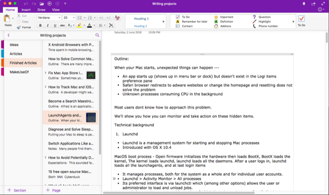 spravovat poznámkový blok pomocí Onenote