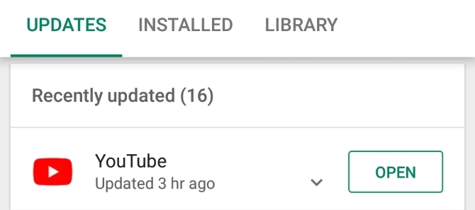 Aktualizace YouTube na Androidu