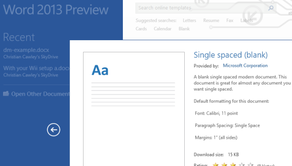 Recenze aplikace Microsoft Word 2013