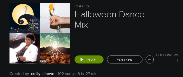 Spotify Playlist - Halloween Dance Mix