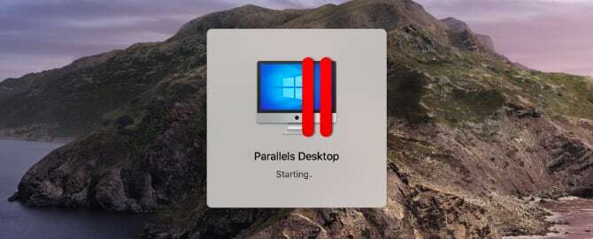 Spuštění aplikace Parallels Desktop