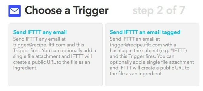 Odeslat e-mail IFTTT