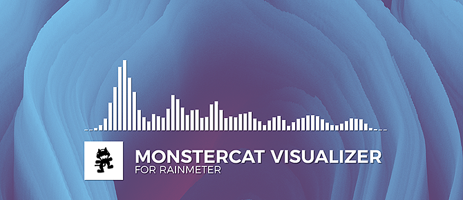 Nejlepší dešťové skiny pro minimalistický desktop - vizualizér Monstercat