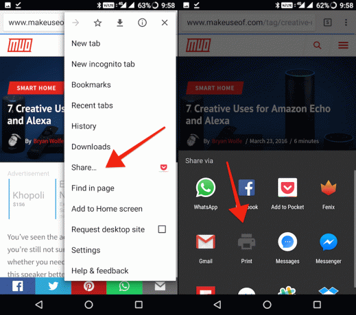 převeďte webovou stránku do formátu PDF v prohlížeči Chrome pro Android 3