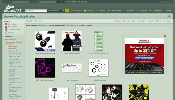6 nejlepších webů ke stažení zdarma Photoshop Brushes deviantart1