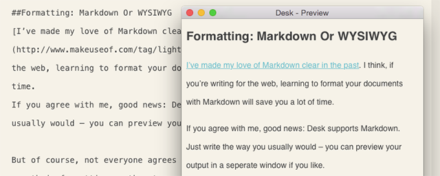 Desk umožňuje bloggerům zaměřit se na to, na čem záleží: Psací stůl mac blogging app markdown