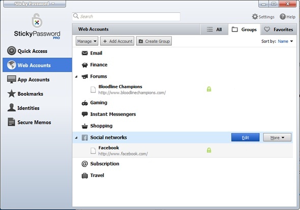 Sticky Password Pro 6.0: Udržujte svá hesla v bezpečí a organizujte [prozradí] rychlé seskupení účtů s hesly