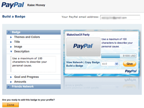 Paypal - aplikace na Facebooku