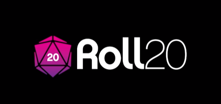 Zahrajte si papír a tužku D&D online se vzdálenými přáteli s bezplatnými aplikacemi, roll 20 logo