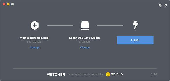 Vytvořte zaváděcí USB pomocí Etcher