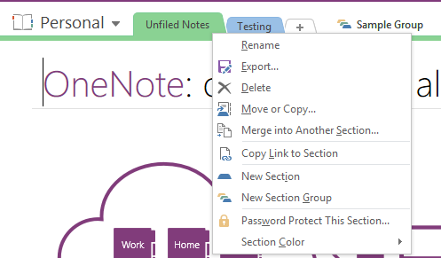 Nejlepší organizační funkce OneNote je skryta v jednoduchých sekcích skupin OneNote