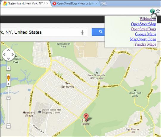 google map chrome extension