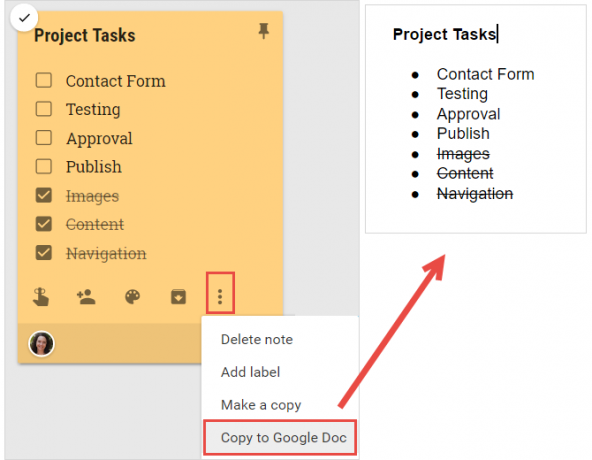 Jak používat Google Keep pro správu jednoduchých projektů GoogleKeepCopyToDocs