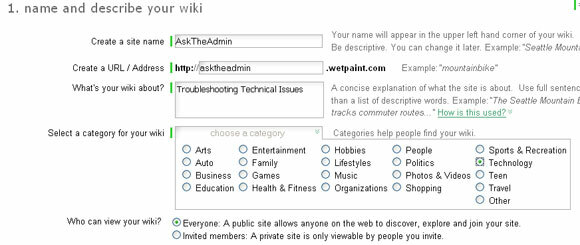 Vytvořte si vlastní Wiki stránku snadno pomocí WetPaint wetpaint2