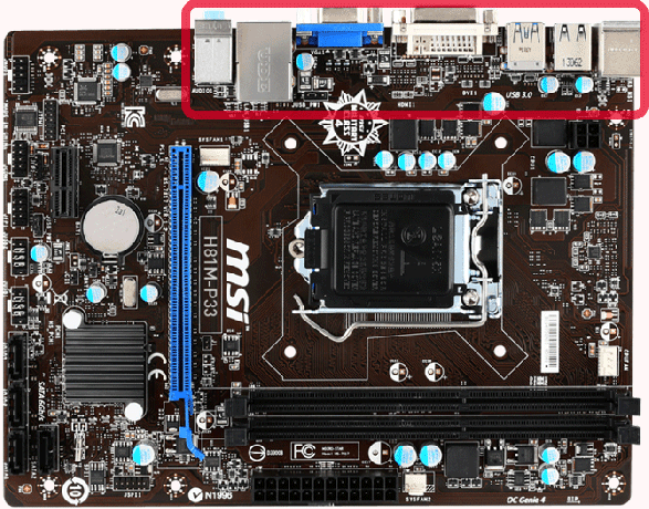 msi základní deska přehled zadní panel