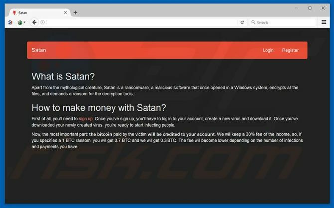 Služba Ransomware-as-a-Service přinese chaos každému Ransomware jako služba Satan