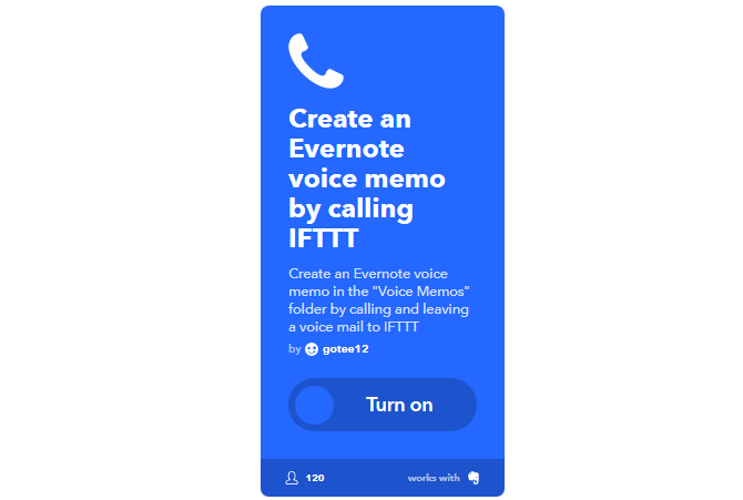 Průvodce Ultimate IFTTT: Používejte nejvýkonnější nástroj na webu jako pro 24IFTTT EvernotteVoiceMemos