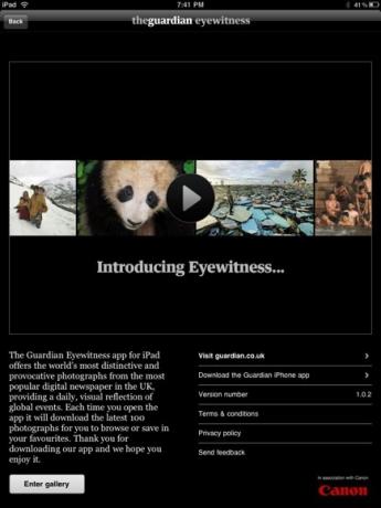 Procházejte úžasné fotografie na iPadu pomocí aplikace Eyewitness App Guardianeyewitness1