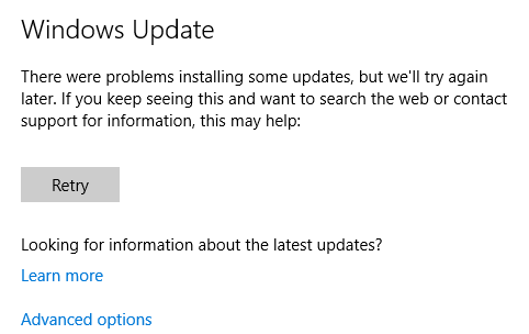 Problémy s aktualizací Windows