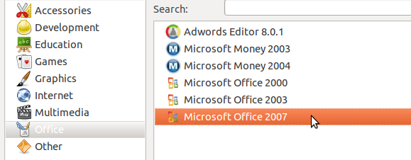 nainstalovat Office 2007 na linux