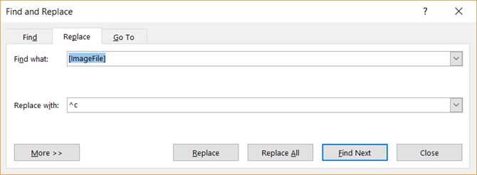 Najít a nahradit obrázek v MS Word