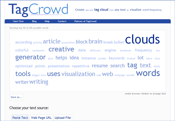 Kreativní použití - Word Clouds