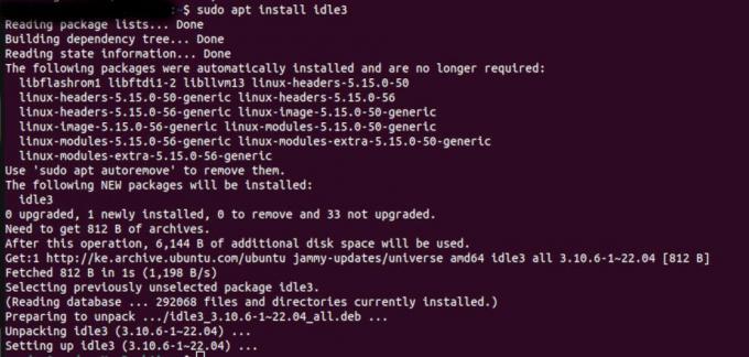 IDLE instalace na Ubuntu