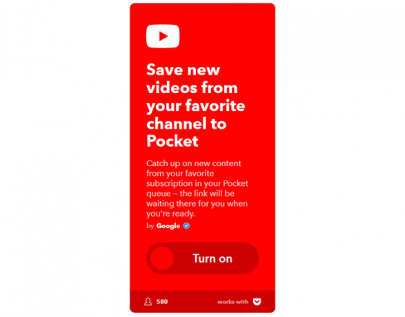 Průvodce Ultimate IFTTT: Používejte nejvýkonnější nástroj na webu, jako je Pro 61IFTTT YouTubeToPocket