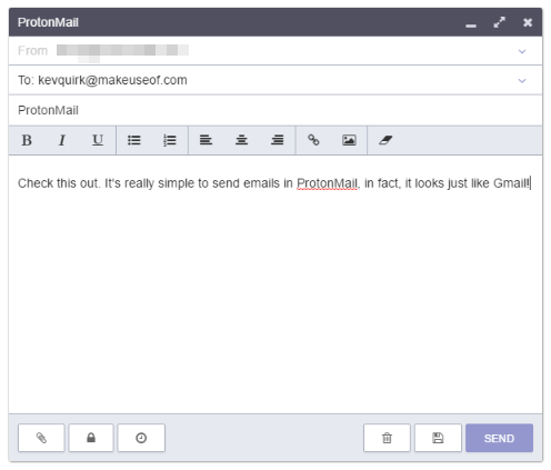 ProtonMail Zobrazení e-mailu